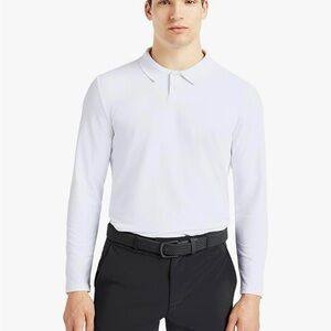 Classic White Long Sleeve Polo Shirt